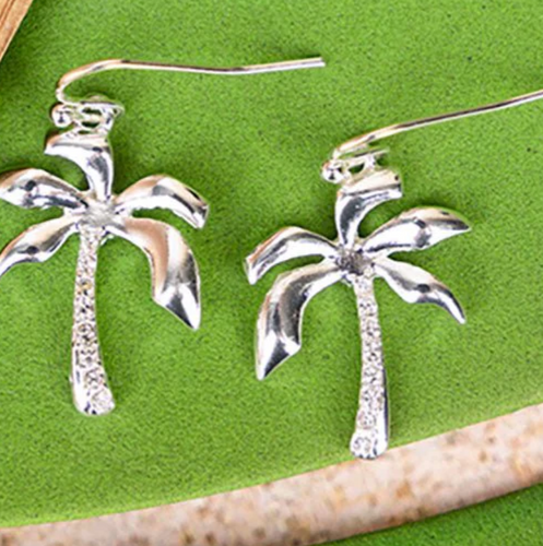 Cabo Coast Crystal Palm Earrings