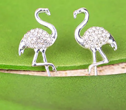 Isabela Island Crystal Flamingo Earrings
