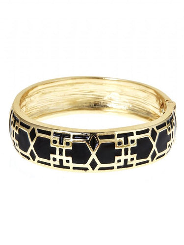 Black and Gold Mosaic Bracelet