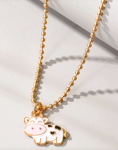 Mooove Along Cow Necklace