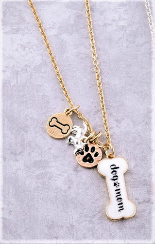 Dog Mom Charm Necklace