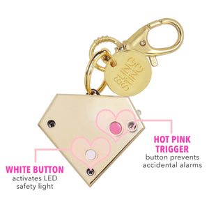 BlingSting Ahhlarm   Personal Security Alarm  Pink Glitter Key Chain