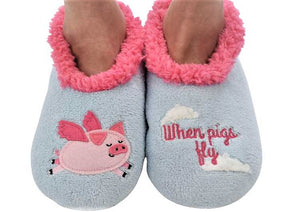 When Pigs Fly Snoozies Slippers