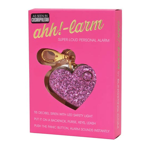 BlingSting Ahhlarm   Personal Security Alarm  Pink Glitter Key Chain